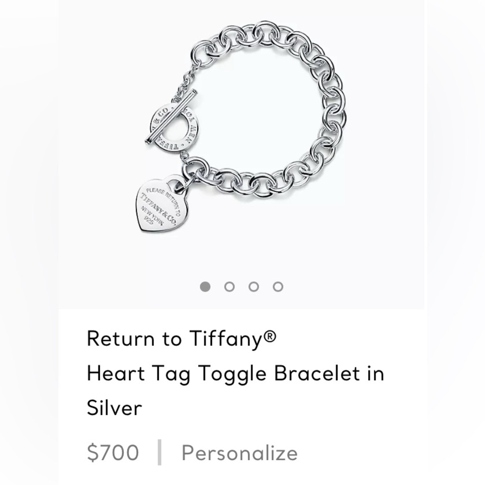 Heart Tag Toggle Bracelet